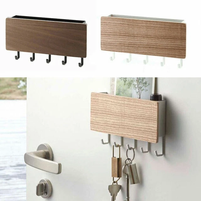 Gancho de puerta trasera colgante de pared de almacenamiento portallaveros estante de almacenamiento colgador de llaves