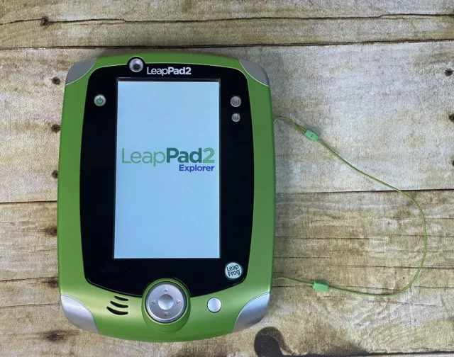 LeapFrog LeapPad2 Explorer Green Tablet W/ Stylus & Rubber Case Tested & Working