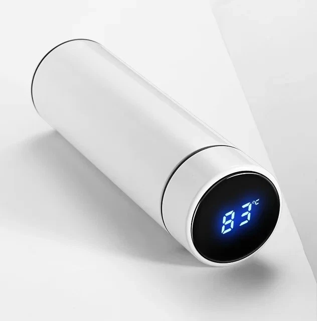 Smart Insulated Mug Stainless Steel Vacuum Cup Thermos Bottle LED Display 500ML