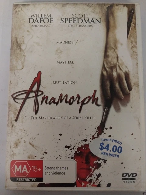 ANAMORPH DVD Willem Dafoe region 4 2007 Free Post 8.90