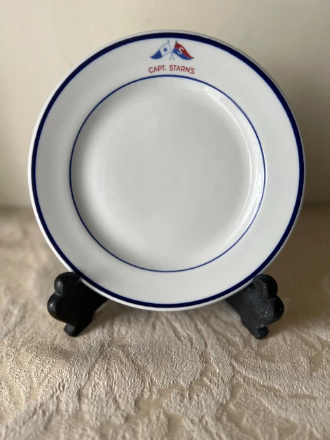 7" Captain Starn's Shenango Restaurant China Bread Plate Atlantic City NJ