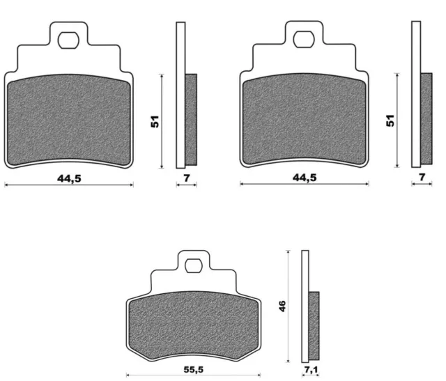 Pastiglie Freno Anteriore E  Posteriore Kymco Kimco Gran Dink 250 01->