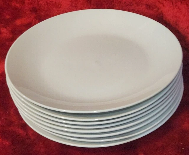 LOT 8 TABLETOPS Unlimited Studio Tu White Bone China DINNER Plates 10