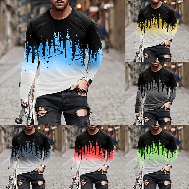 Camicie da uomo nuovissime pullover M~3XL taglie forti camicie da allenamento traspiranti