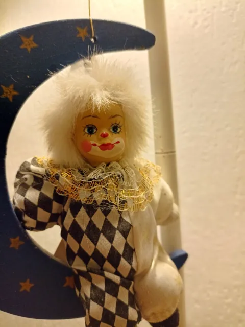 16 cm  Clown Puppe Figur Decko zum aufhängen gebraucht