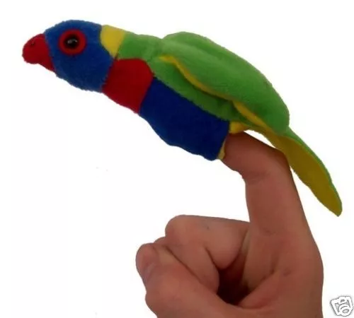 AUSTRALIAN BIRD GIFT LORIKEET Soft Toy FINGER PUPPET - Pack of 6 Puppets