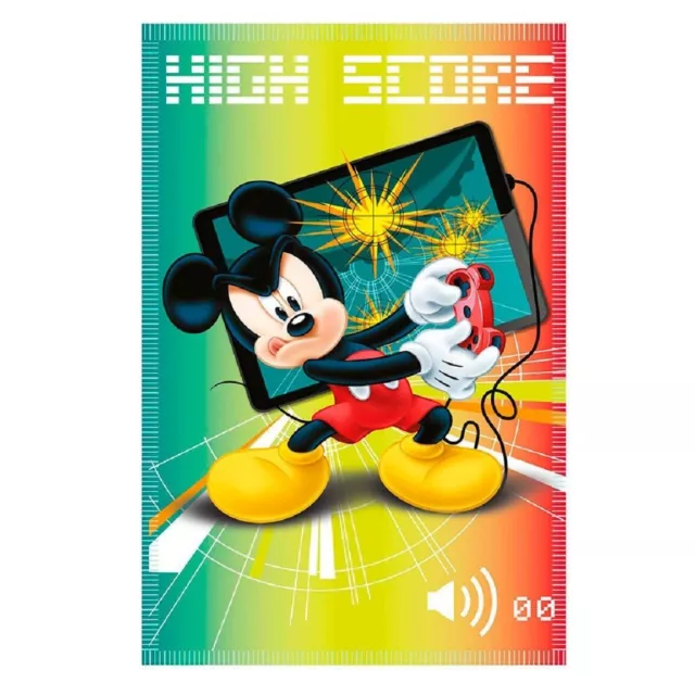 Disney Mickey Mouse Manta de Cuadros 150x100cm En Polar Forro Alta Score