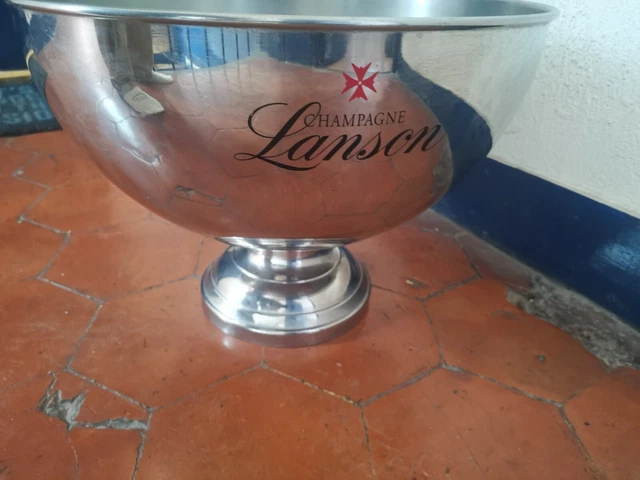 Grande Vasque à Champagne Ou Punch En étain - Diamètre 36 Cm, Hauteur 22 Cm - Made In France
