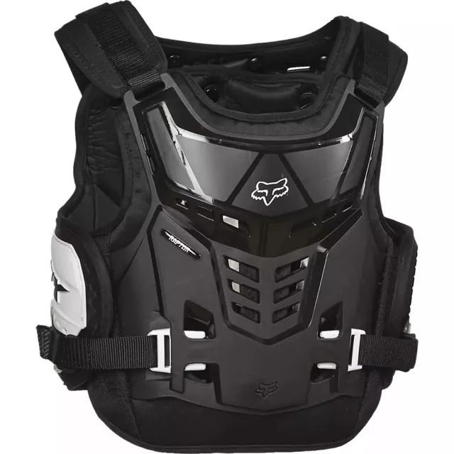 Fox Racing Youth Raptor Proframe Lc, Ce - Chest Protector - Black/White