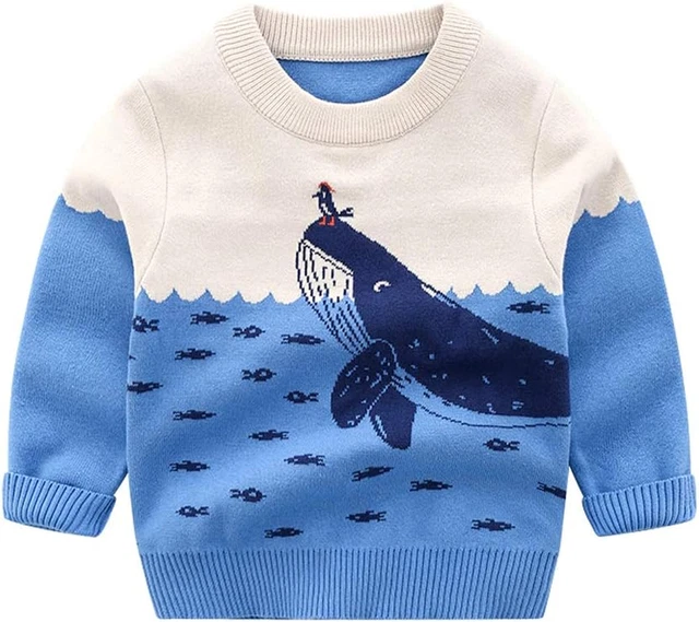 Baby Boys Girls Knit Sweater Unisex Cotton Cartoon Animal Pullover Sweatshirt