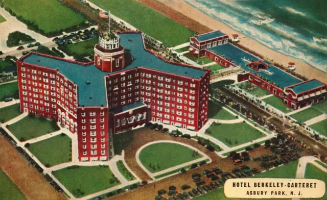 Vintage Postcard Hotel Berkeley Carteret Panorama Grounds Asbury Park New Jersey