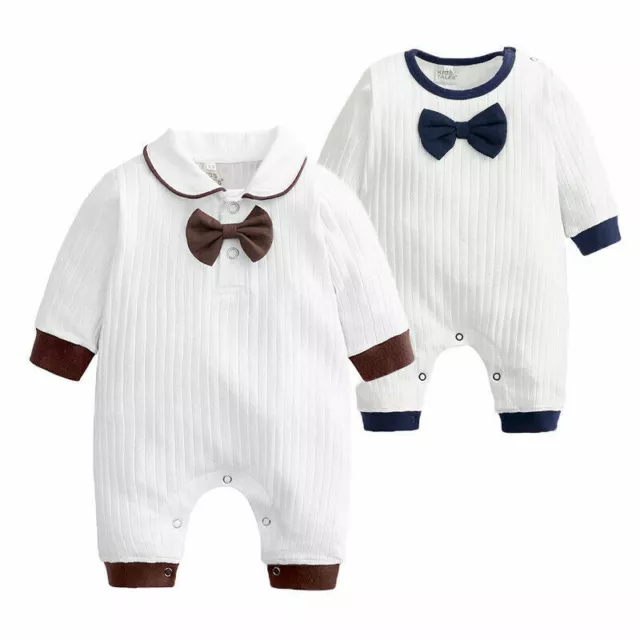 Abiti neonati bambini bambini neonati tuta romper body gentiluomo vestiti neonato