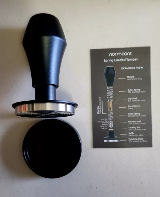 Normcore 58.5mm Espresso Coffee Tamper V4 Spring Loaded Tamper With Titanium