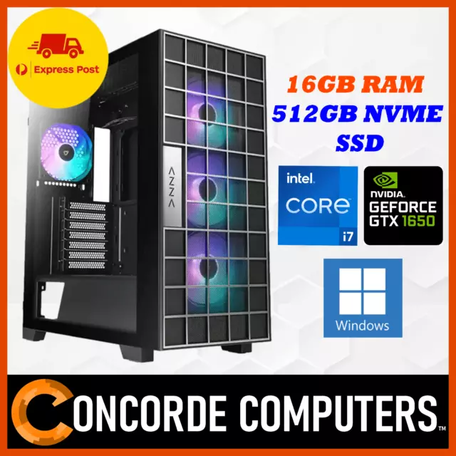 Intel Core i7 16GB RAM DDR4 512GB SSD GTX 1650 Desktop PC Computer GAMING OFFICE