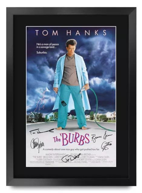 The Burbs A3 Framed Tom Hanks Gift Printed Poster Signed Picture for Movie Fans