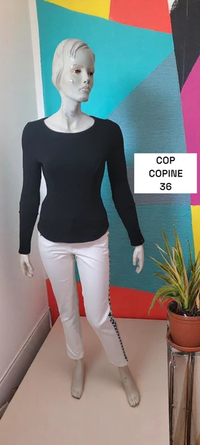 Gilet Court Cache-épaules Cop.Copine Taille 36 En Angora Noir - Occasion Très Bon état