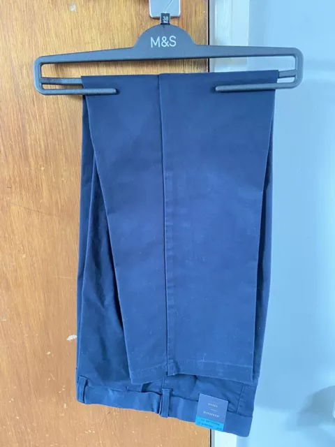 M&S Mens Navy Chino Trousers