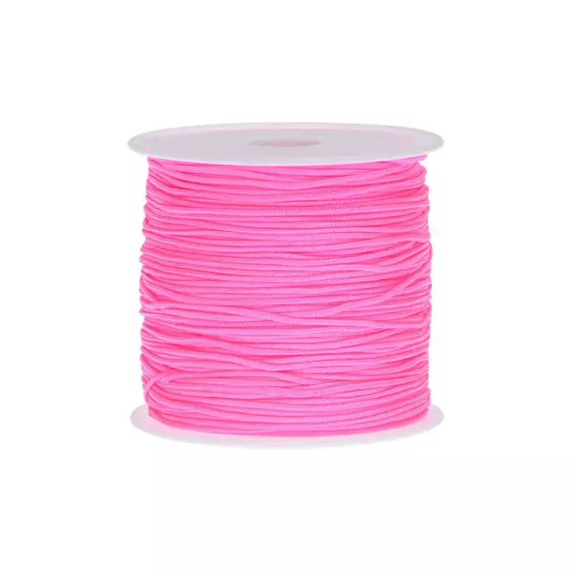 Nylon Cordino Raso Corda con Plastica Rocchetto 147ft,Fluorescente Rosa
