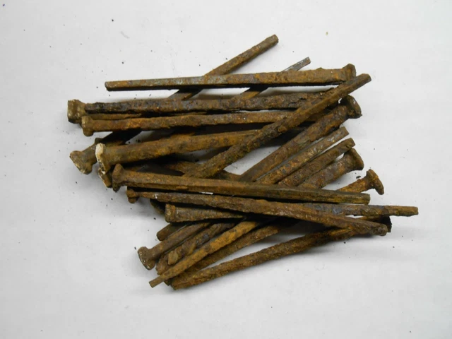 Antique Wrought Iron Square Cut Nails 10D