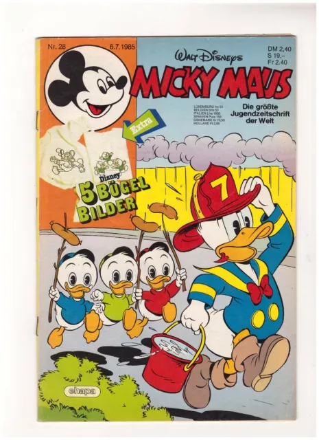 Micky Maus Heft Nr. 28/1985 vom 6. Juli 1985 Zustand 2 - 3 ohne Extra