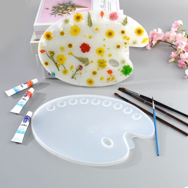 DIY COLOR PALETTE Epoxy Resin Silicone Mold Making Drawing Board Craft ...