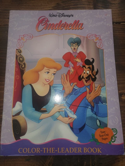 1997 WALT DISNEY'S Cinderella Color The Leader Coloring Book $14.98 ...