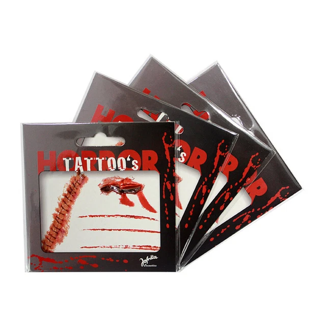 Halloween Tatuaggi Orrore Set Scary Hautattoos Spaventoso Hautaufkleber Pelle