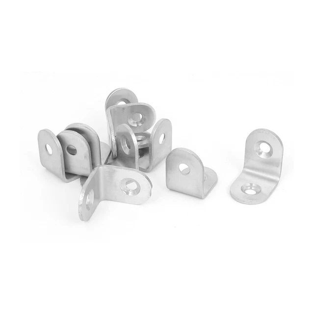 20mmx20mm L Shape Shelf Corner Brace Repair Right Angle Bracket Support 10pcs