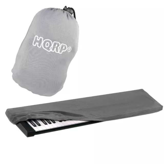 HQRP Elastic Dust Cover Case w/ Bag (Gray) for Yamaha Series 76-88 Keys Keyboard