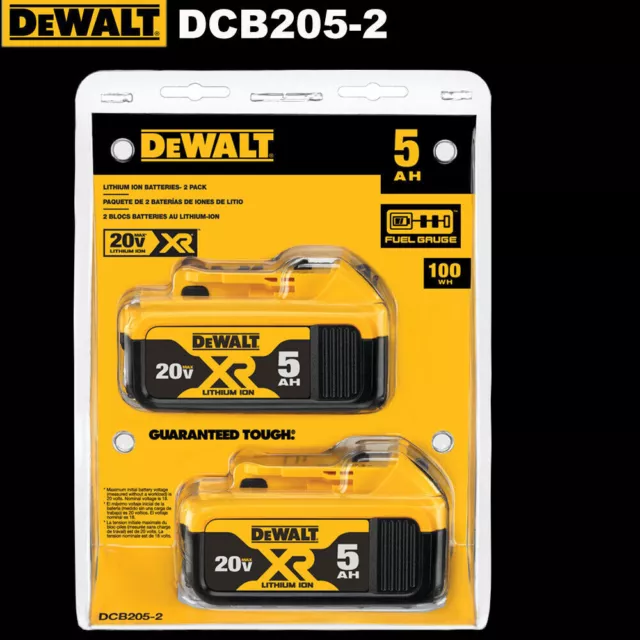 DEWALT 20V MAX XR 5Ah Battery 2-Pack - DCB205-2