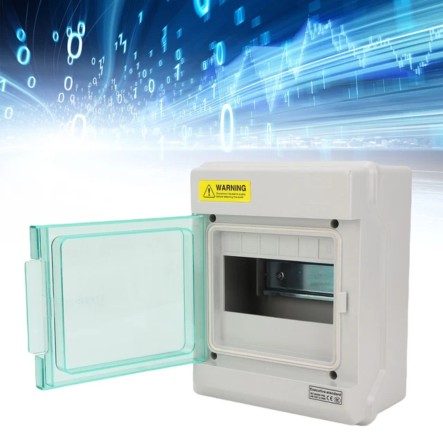 6 WAY DISTRIBUTION Box IP66 DIN Rail Circuit Breaker Enclosure Power ...