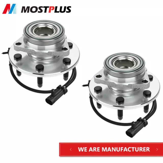 2x Front Wheel Hub Bearing Assembly w/ ABS For Chevy GMC Truck 4X4 Only for 4WD