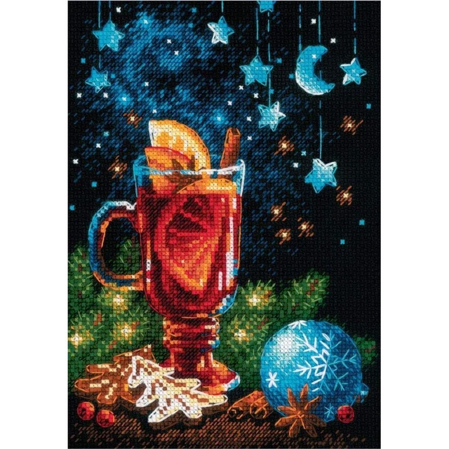Kit point de croix,  point compté  RIOLIS 2157  Saveur de fêtes  15x21 cm