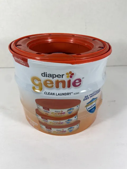 Playtex Diaper Genie for Baby Diapers 3 Refills Holds up to 810 Diapers SEALED