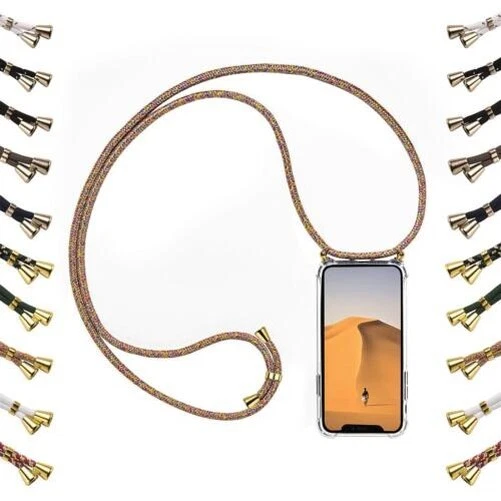 Étui de Protection Pour Samsung Galaxy A12 Corde Ruban Portable Chaîne Coque Sac