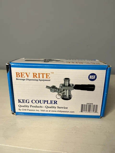 Bev Rite Keg Coupler Beer Tap CK701D D System Nickel Plated Brass new in box
