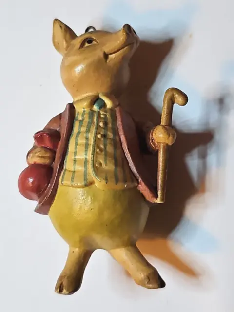 VTG 1980 Beatrix Potter Pig Piglet Brand Ornament F. Warne Italy Hand Painted 4