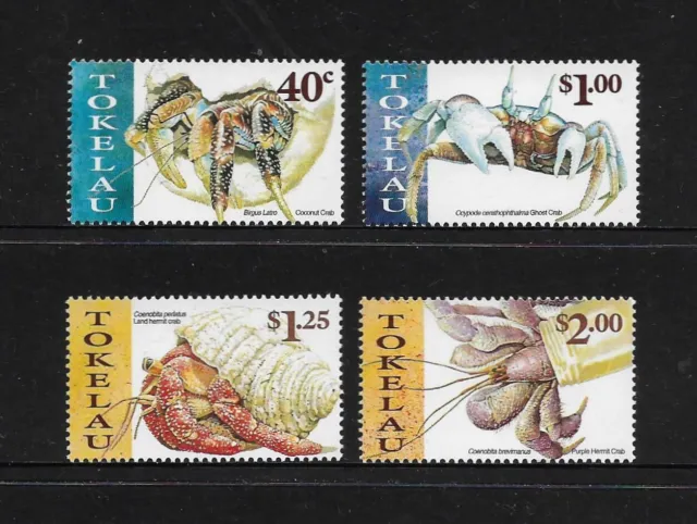 TOKELAU 1999 Pacific Crabs, mint set of 4, MNH MUH