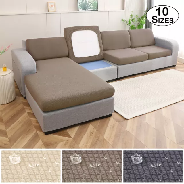 1-4 Sitzer Sofabezug Sofa Sitzkissenbezug Stretch Couch Sofasitzbezug 10 Größen