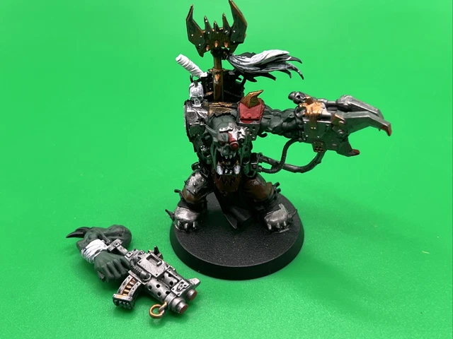 Warhammer 40k Ork Orks Army Assault on Black Reach War Boss Warboss Painted Warhammer 40k Ork Orks Army Assault on Black Reach War Boss Warboss Painted