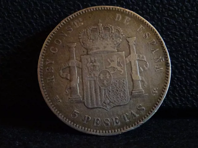 Alfonso XIII: 5 Pesetas of 1896. *96. 2