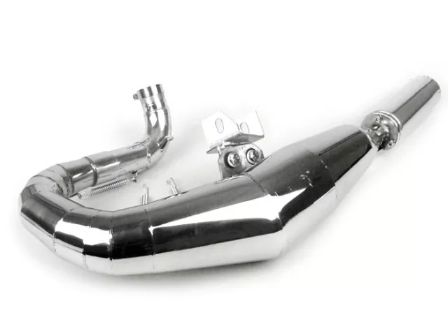 STAINLESS STEEL STERLING RACE LH EXHAUST - Vespa PX125 PX150 PX166 PX177 SPRINT