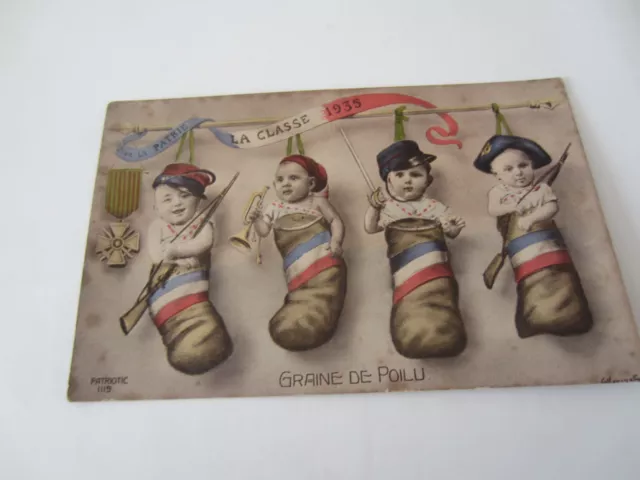 carte postale ancienne. N°1119. Graine de poilu. Date de 1916