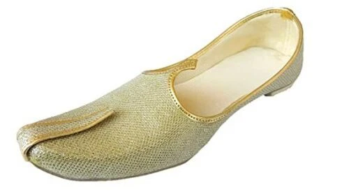Uomo Jutti Mojari Khussa Punjabi Etnico Matrimonio Scarpe Basse Taglia US 8-12