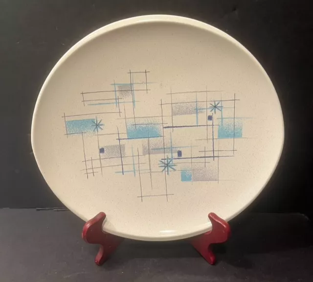 MCM FRANCISCAN Gladding McBean STARBURST Atomic Oasis 10 7/8" Dinner Plate