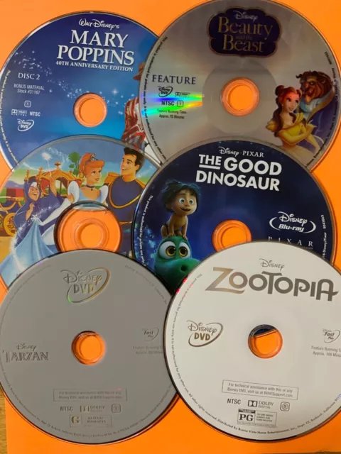 "DVD DISC ONLY" Select Walt Disney Movies No Case Or Cover Art **Free Shipping