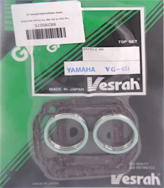 Pouch Gaskets The Top of The Engine for Yamaha Rd 350 1973-1975 Top End