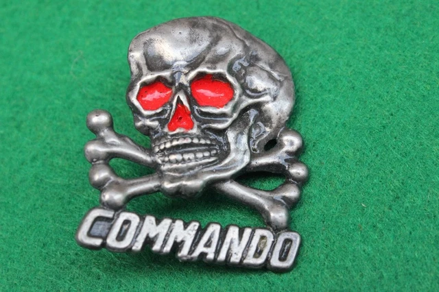 Insigne Tête De Mort Français - Forces Spéciales - Badge 30x30 Mm (Occasion, Fabriqué En France) 📌5a