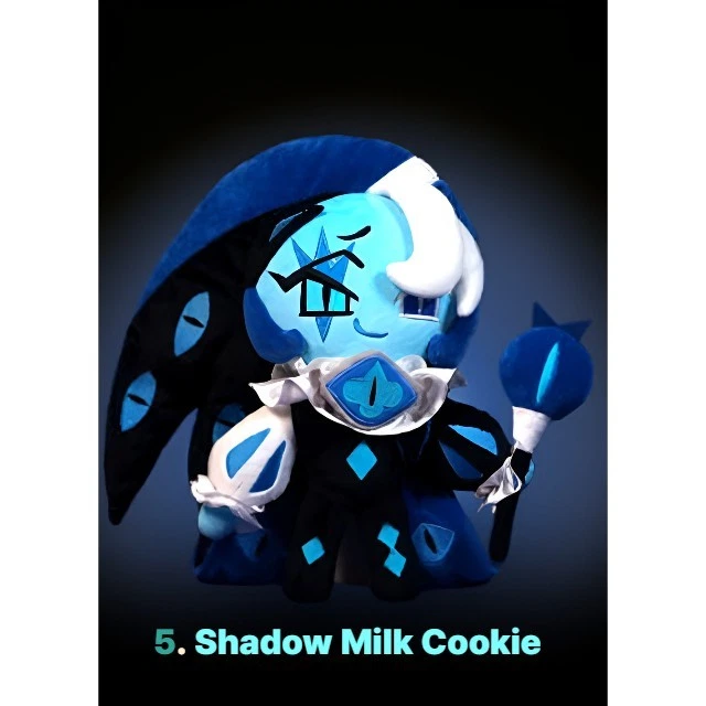 RDCIRP Peluche Cookie Au Lait Shadow – Jouet Doux Cookie Run Kingdom Pour Enfants & Adultes