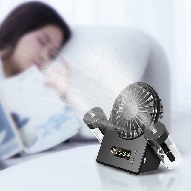 Ventilateur brumisateur portable - A - 4000 mAh - 3 vitesses - Rotation